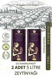 Yüncüoğlu Çiftliği Erken Hasat Soğuk Sıkım Natürel Sızma Zeytinyağı 5 Litre x 2 Adet