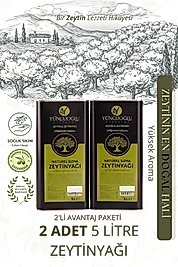 Yüncüoğlu Çiftliği Natürel Sızma Zeytinyağı - Kendi Bahçemizden Doğal Ve Katkısız 5 Litre x 2 Adet