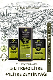 Yüncüoğlu Çiftliği Naturel Sızma Zeytinyağı Ekonomik Set - 8 Litre (5+2+1 L) Tarladan Sofraya