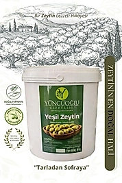 Yüncüoğlu Çiftliği Çizik Yeşil Zeytin - Kendi Bahçemizden Doğal Ve Katkısız Köy Tipi 5 Kg