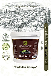 Yüncüoğlu Çiftliği Siyah Zeytin 10 KG - Tarladan Sofraya Katkısız Doğal Salamura Kahvaltılık Zeytin