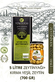 Yüncüoğlu Çiftliği 2'li Avantaj Paketi - 5 L Naturel Sızma Zeytinyağı + 700 Gr Doğal Kırma Yeşil Zeytin