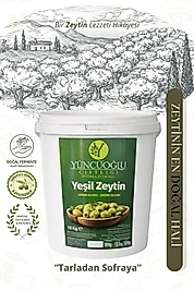 Yüncüoğlu Çiftliği Biberli Yeşil Zeytin 10 Kg - Kendi Bahçemizden Doğal Ve Katkısız